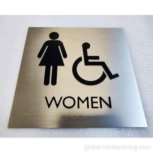 restroom bathroom toilet braille sign